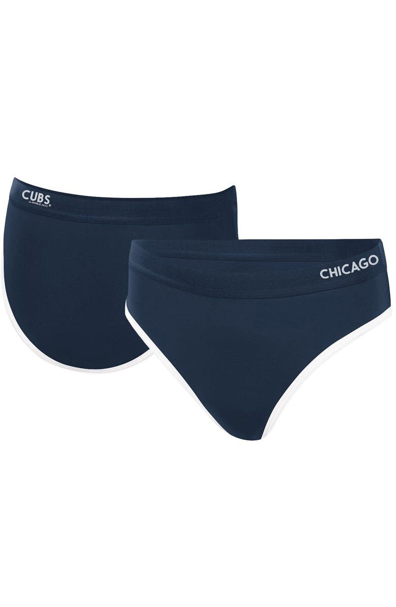 G-III 4HER BY CARL BANKS Women's G-III 4Her by Carl Banks Navy Chicago Cubs Southpaw Bikini Bottom, Main, color, Navy