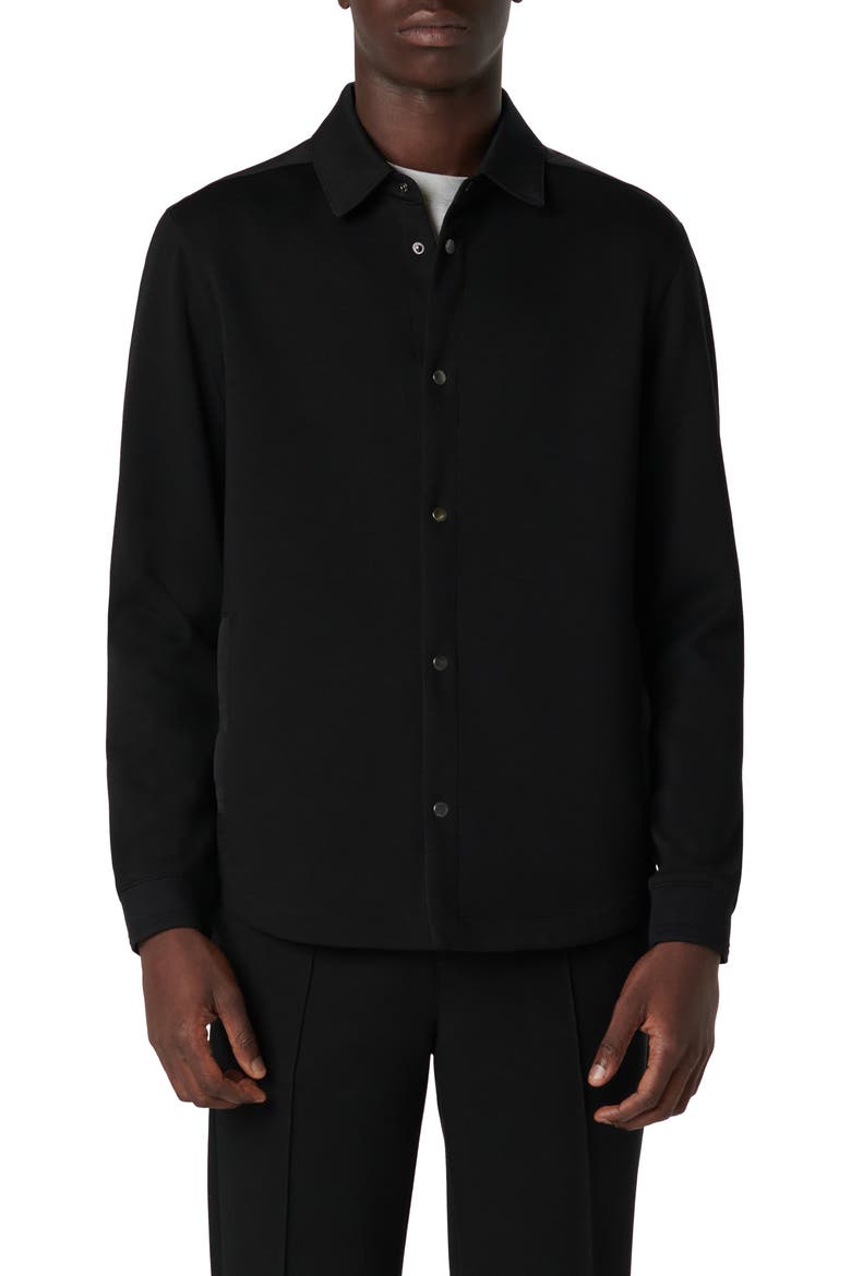 Knit Shirt Jacket, Main, color, BLACK