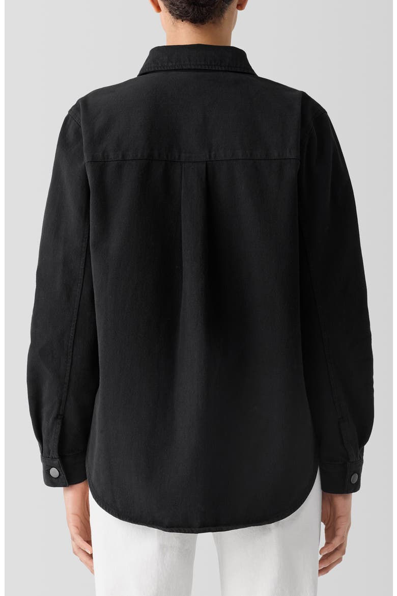 Classic Organic Cotton Shirt Jacket, Alternate, color, BLACK