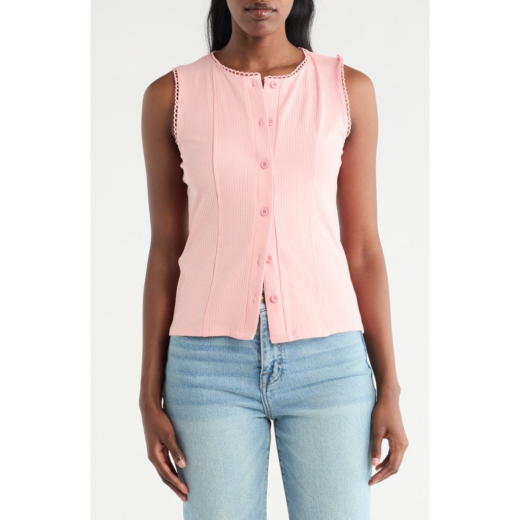 Cyrus Lace Trim Button-up Vest