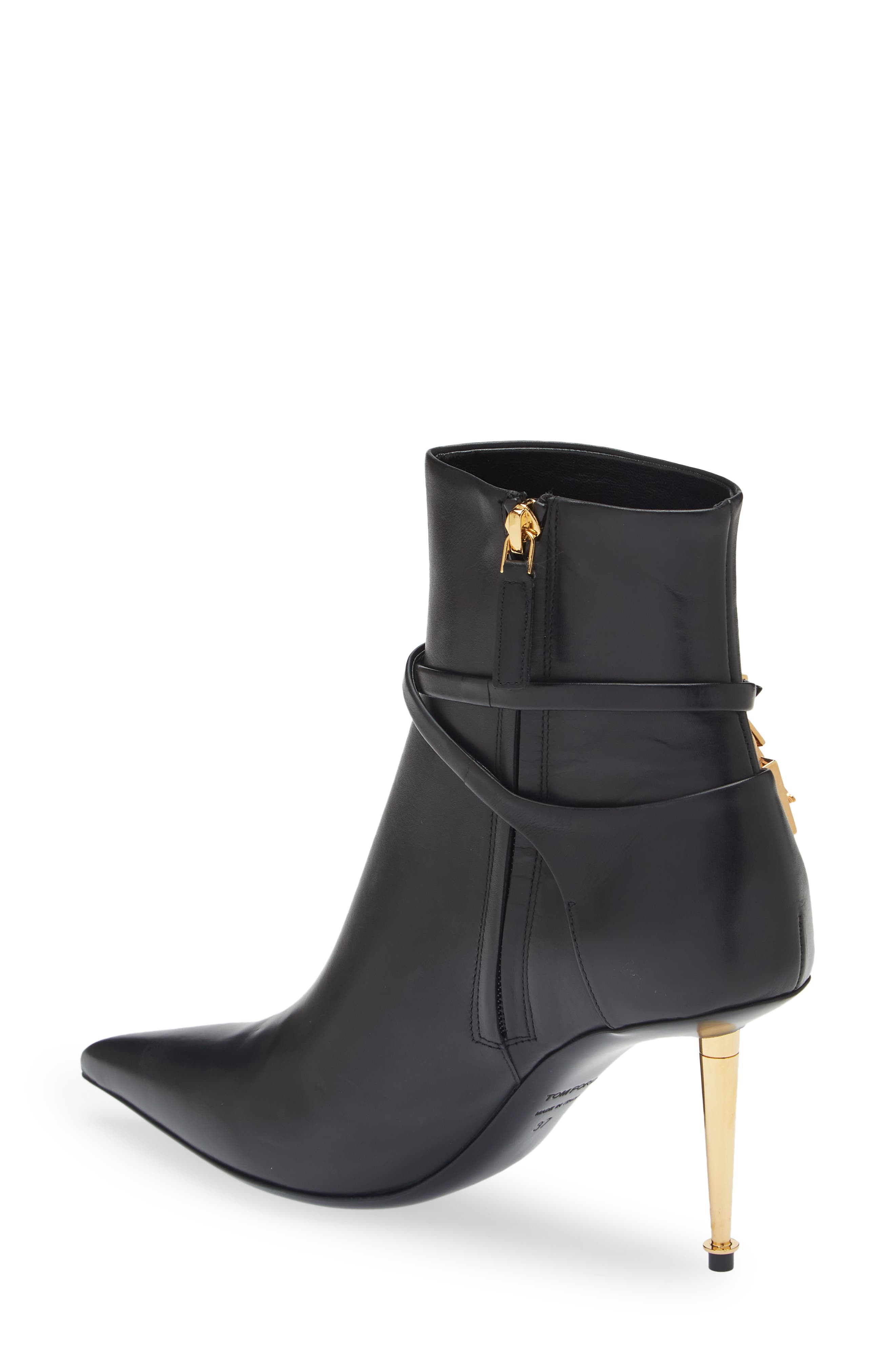 TOM FORD Padlock Pointed Toe Bootie, Alternate, color, 
