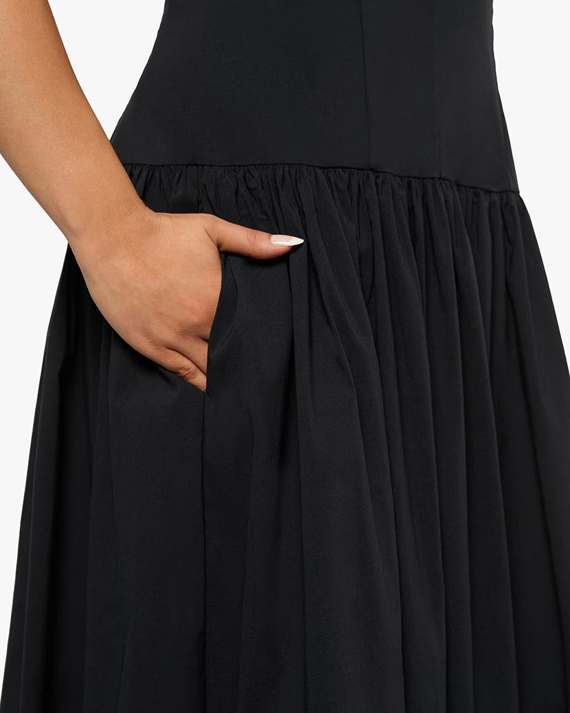 we wore what black drop waist dress Drop Waist Mini Dress