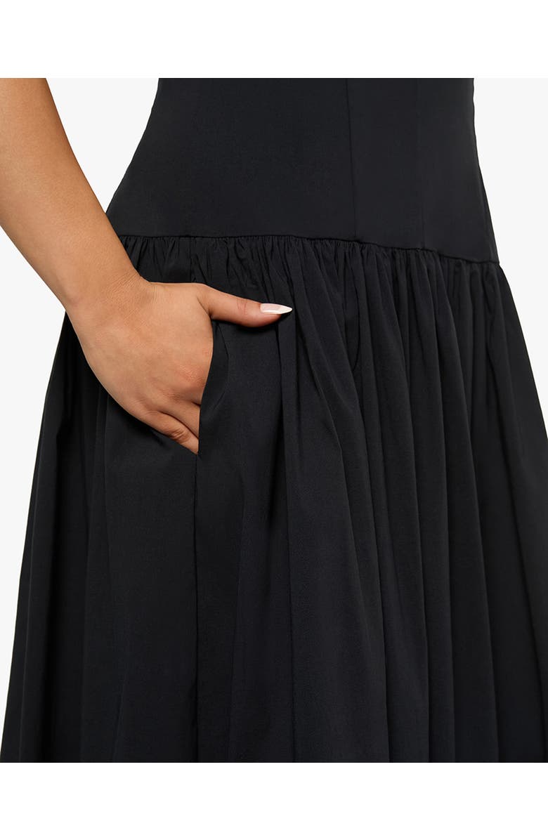 WeWoreWhat Peplum Drop Waist Midi Dress, Alternate, color, 