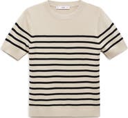 MANGO Short Sleeve Sweater