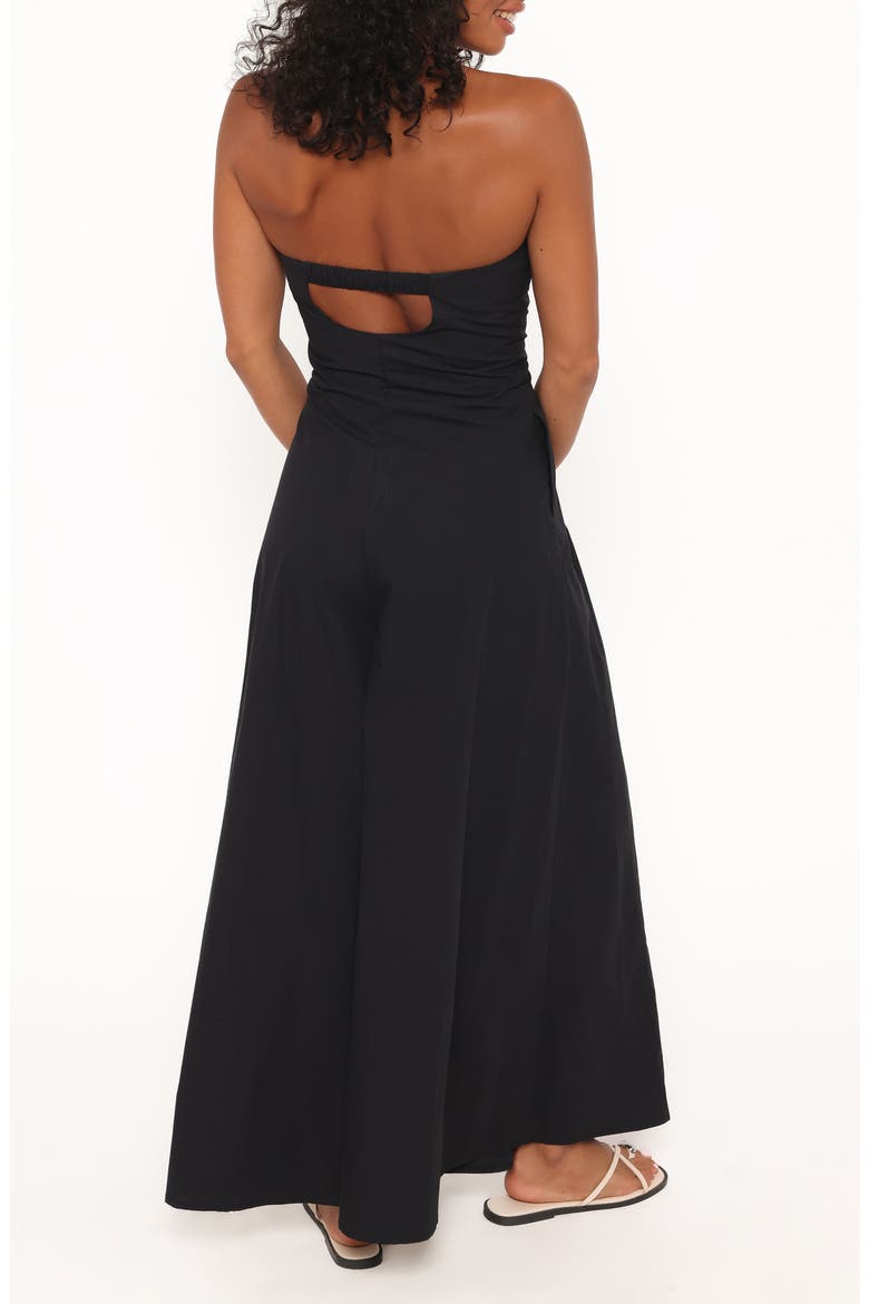 Wren Strapless Wide Leg Jumpsuit, Alternate, color, BLACK