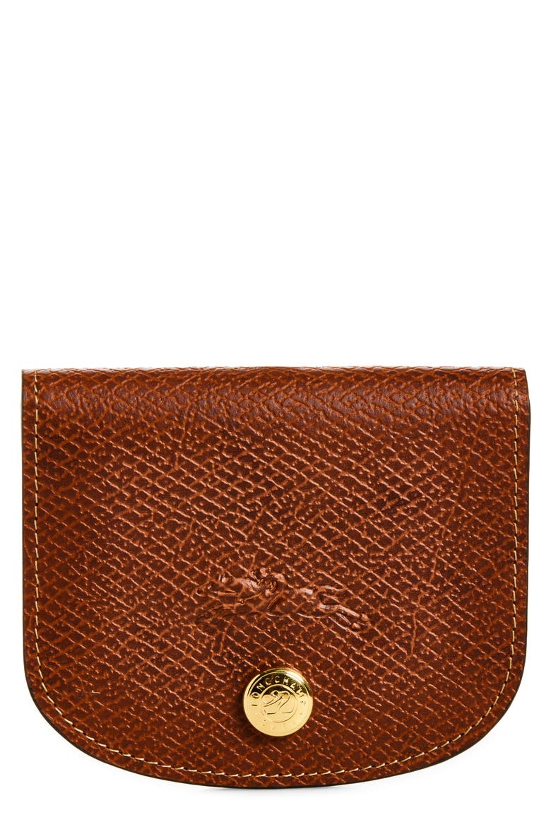 Epure Leather Card Case, Main, color, BROWN