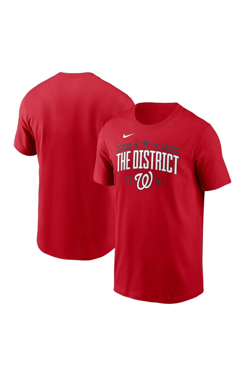 Nike Men's Nike Red Washington Nationals The District 1901 Local Team T-Shirt, Main, color, 