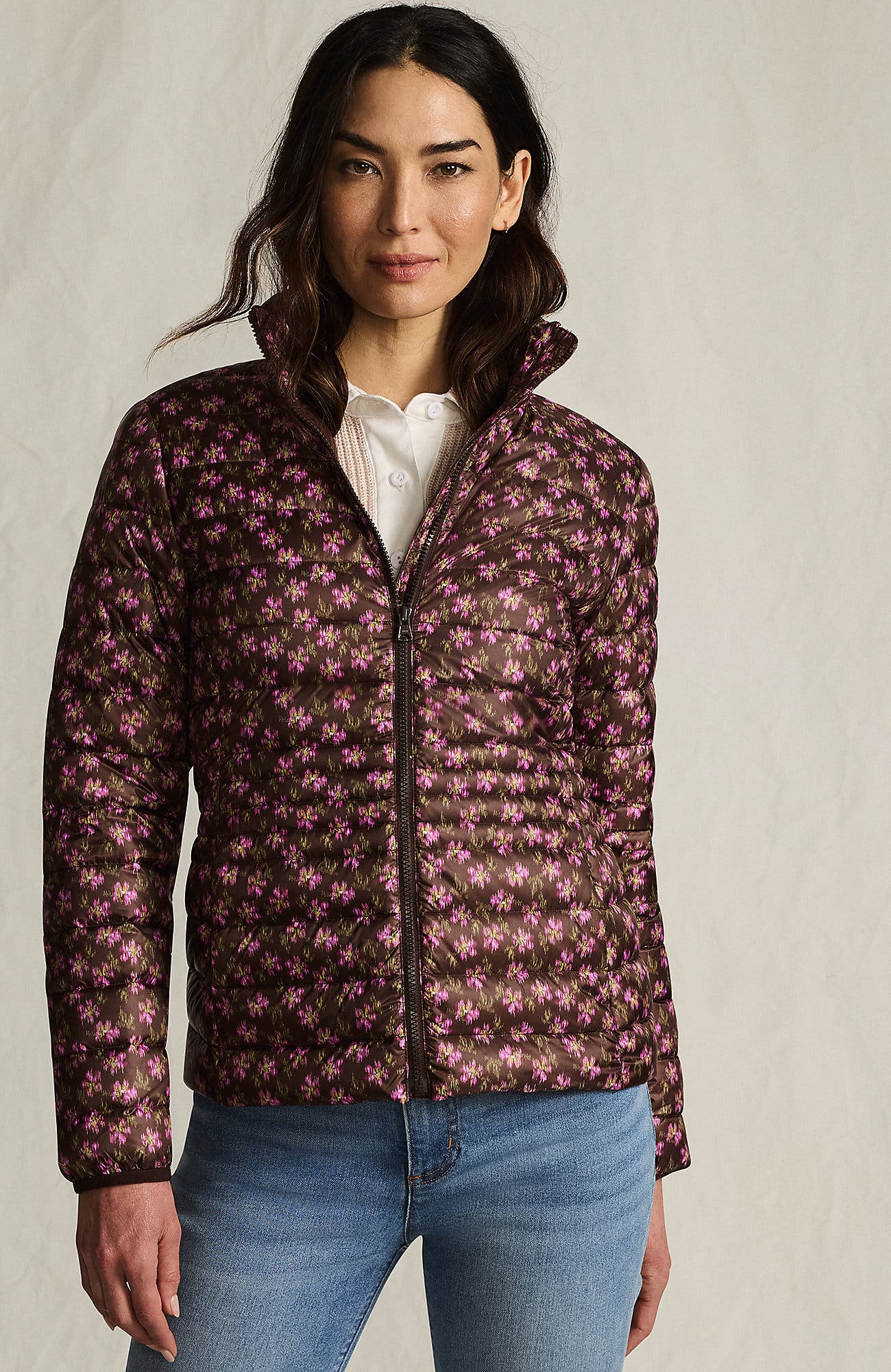 Rich Coffee Ikat Floral