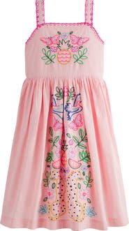 Mini Boden Kids' Embroidered Cotton Sundress