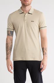 BOSS Paule Tipped Knit Polo