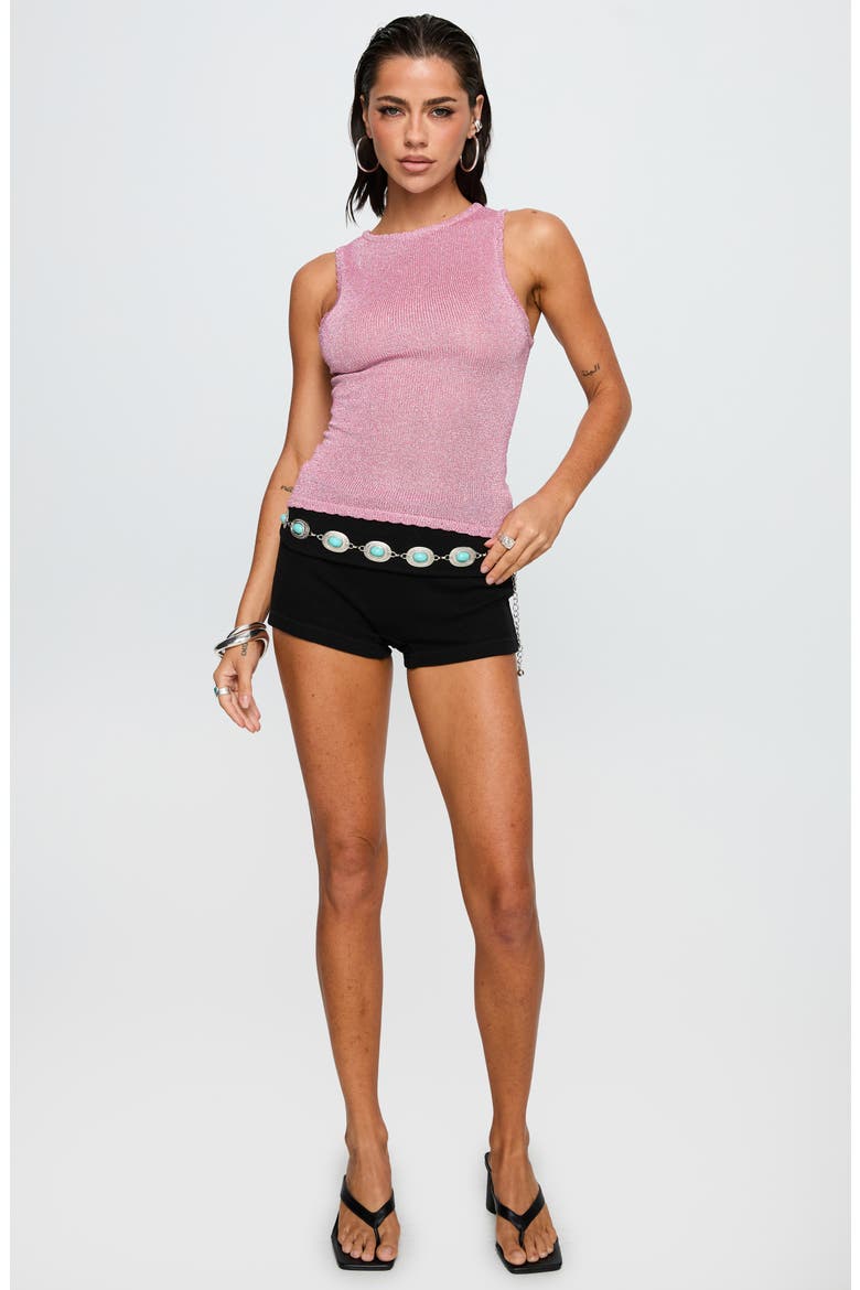 No Pretending Glitter Knit Tank, Alternate, color, PINK