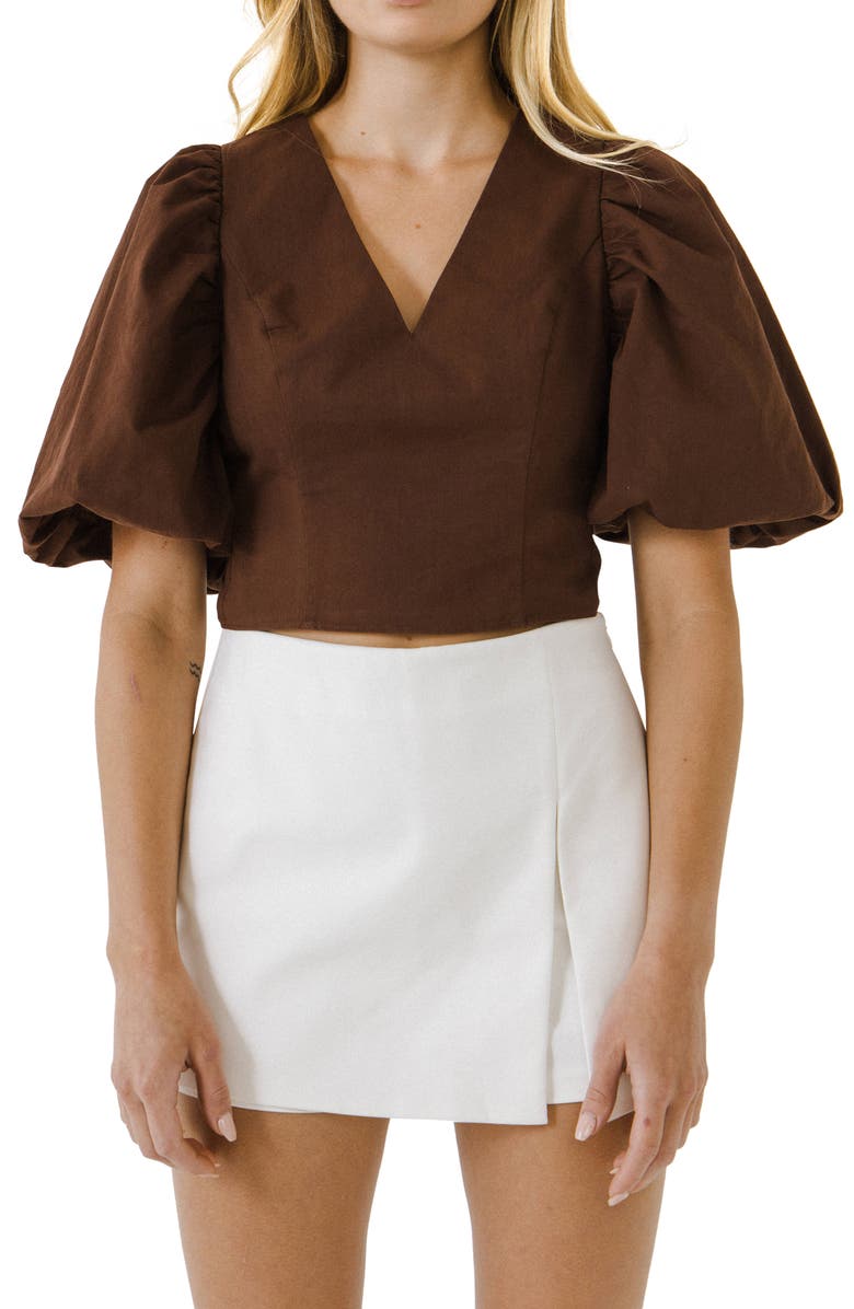 Endless Rose V-Neck Crop Top, Main, color, 