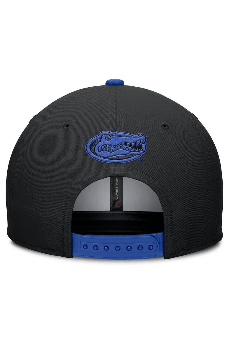 Men's Jordan Brand Black/Royal Florida Gators 2025 Sideline Campus Pro Local Snapback Hat, Alternate, color, Black