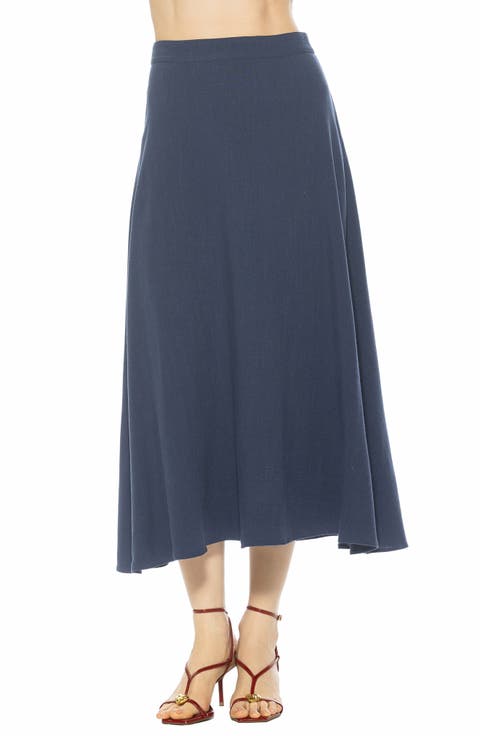Brilyn Linen Midi Skirt