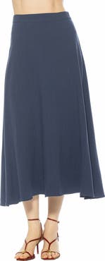 Alexia Admor Brilyn Linen Midi Skirt