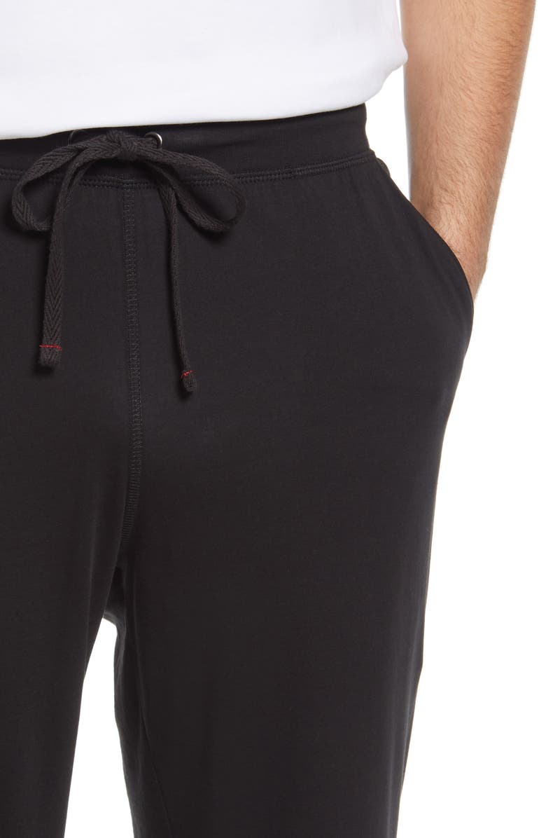 Daniel Buchler Peruvian Pima Cotton Lounge Pants, Alternate, color, Black