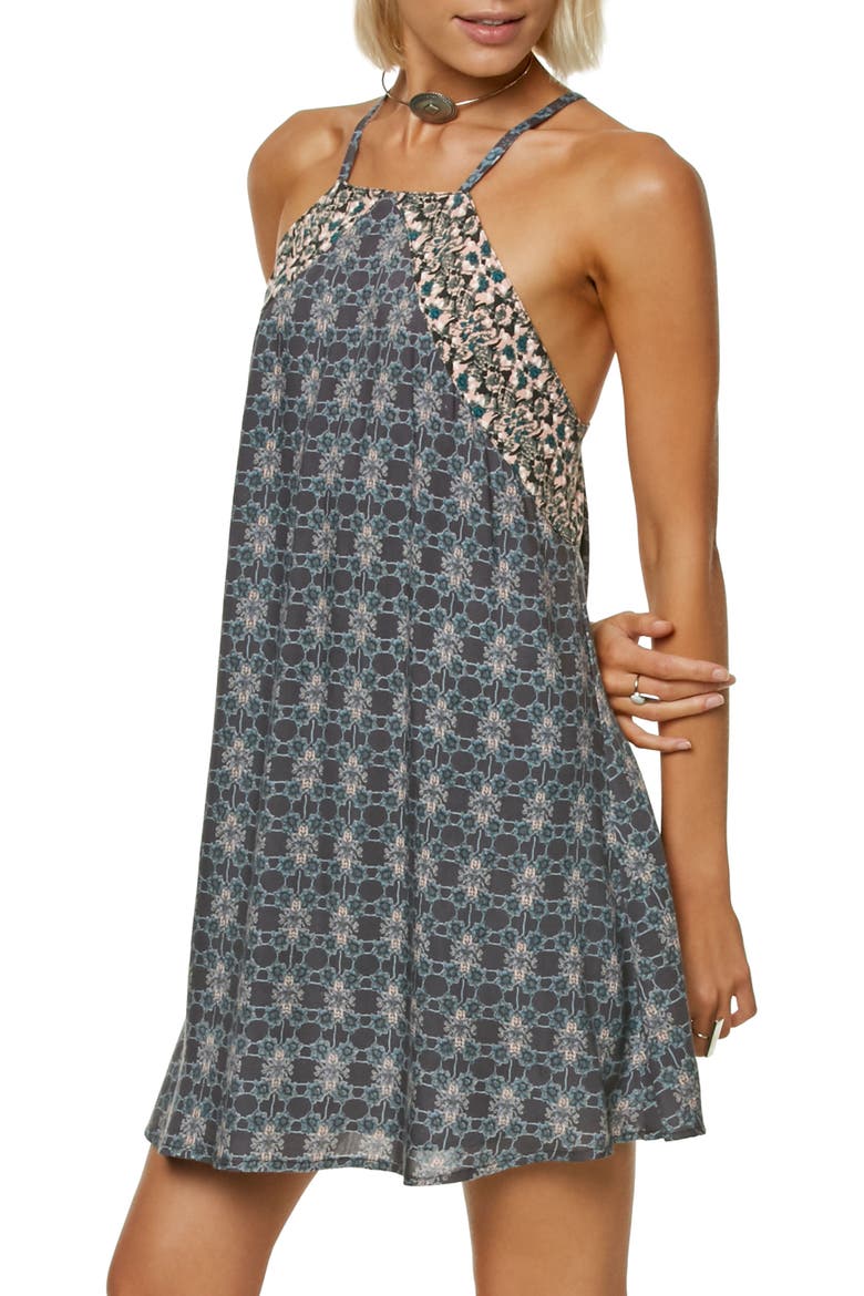 Shawna Square Neck Trapeze Dress, Main, color, ASPHALT