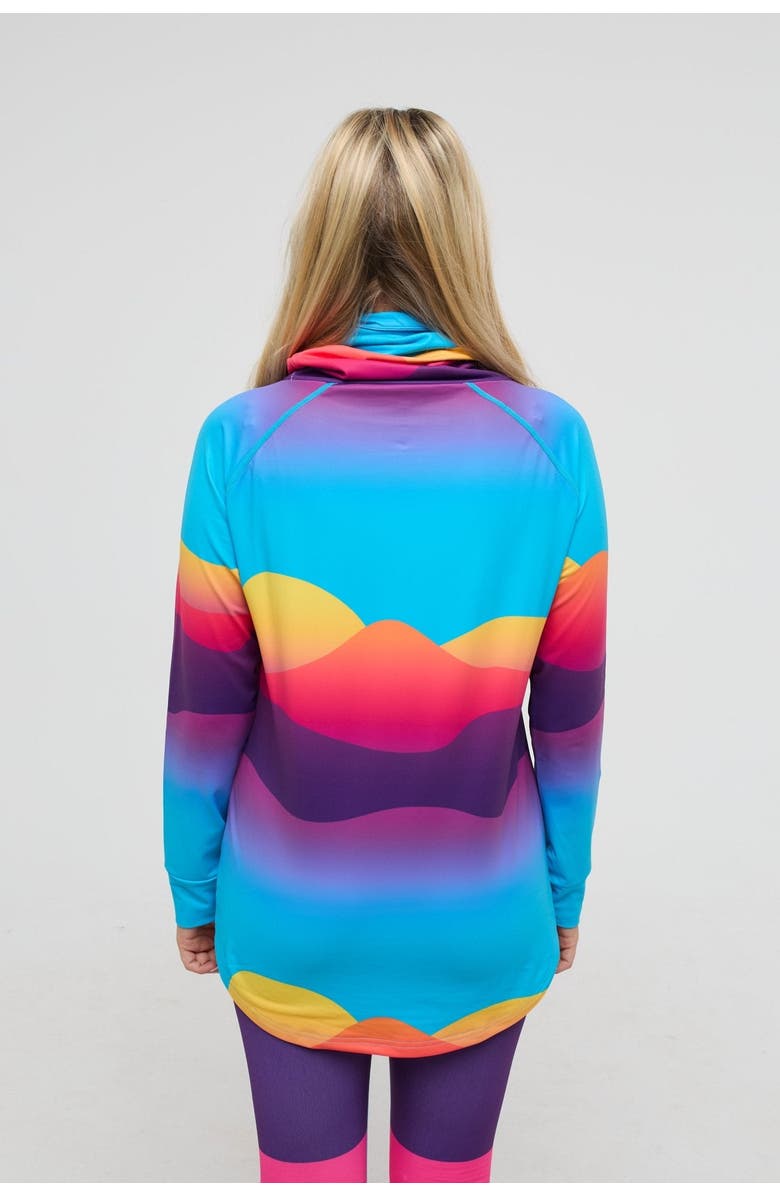 OOSC High Neck Baselayer Top Mambo Sunset - Women's, Alternate, color,