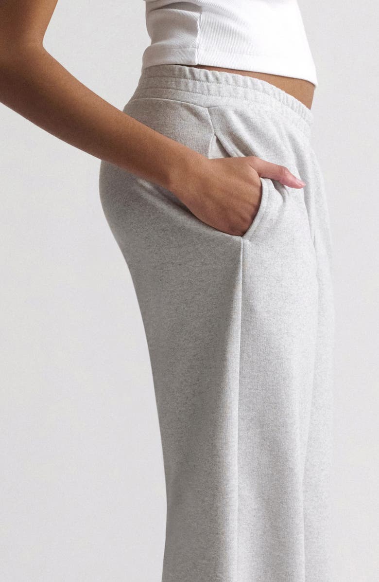 Brooklyn Industries Wide Leg Sweatpants, Alternate, color, Light Grey Melange