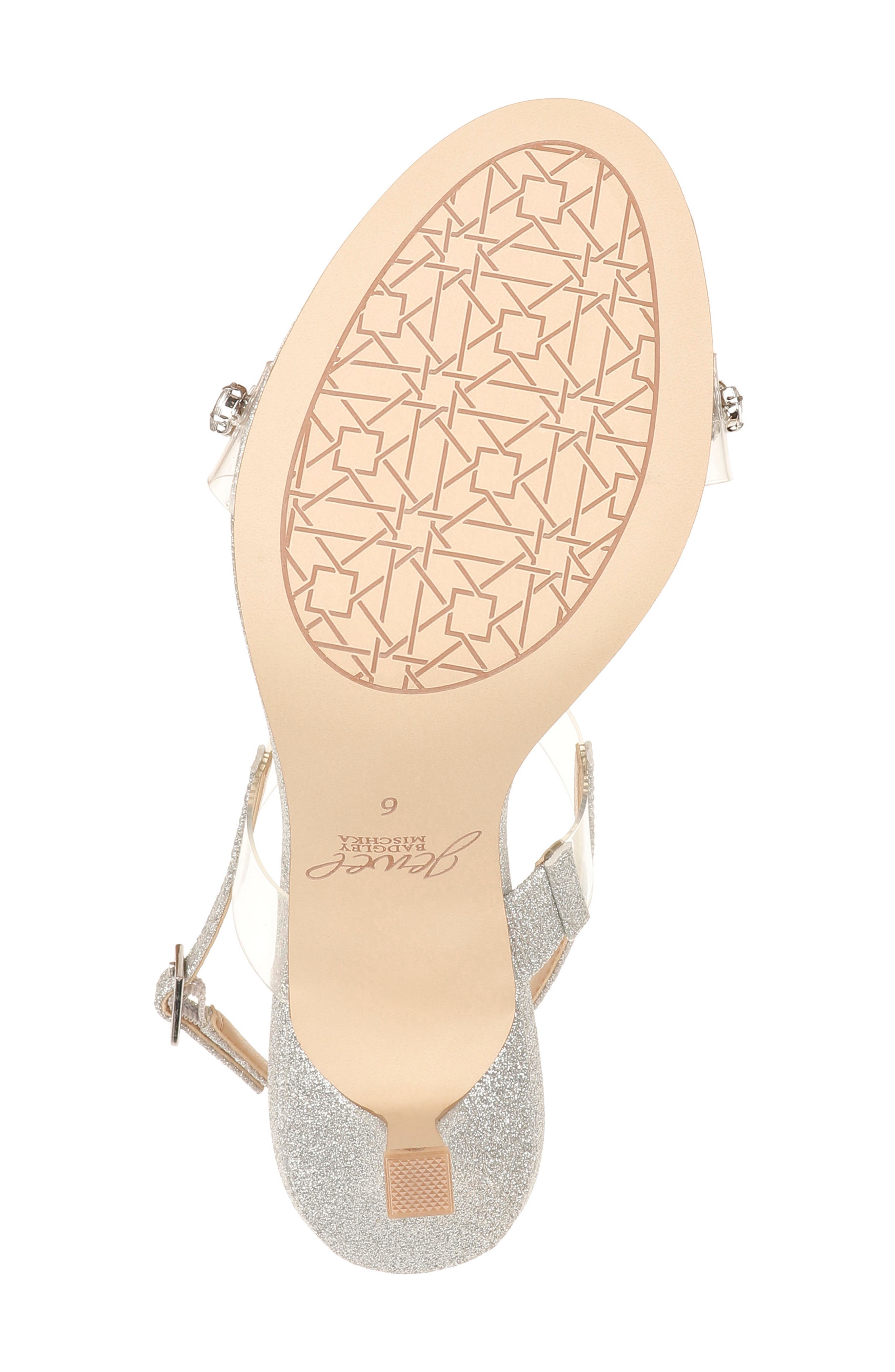 Jewel Badgley Mischka Fairwell Crystal Clear Strap Sandal, Alternate, color, 