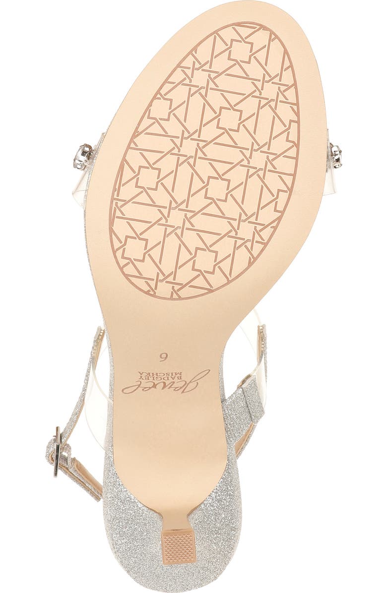 Jewel Badgley Mischka Fairwell Crystal Clear Strap Sandal, Alternate, color,