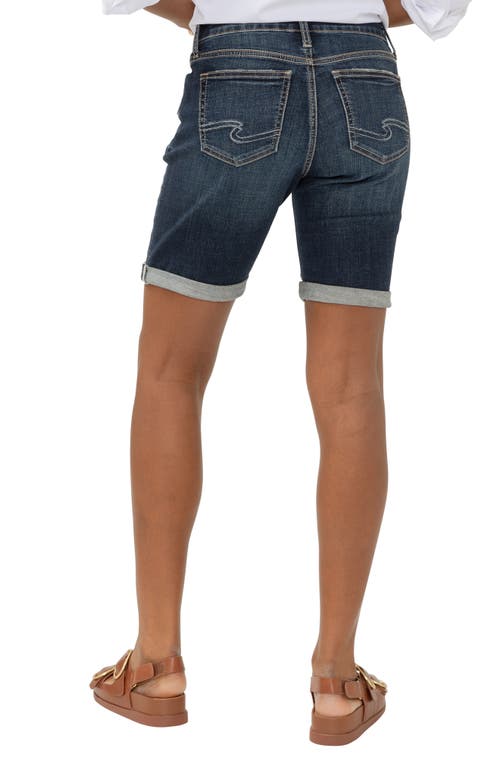 Silver Jeans Co. Elyse Curvy Denim Bermuda Shorts In Indigo
