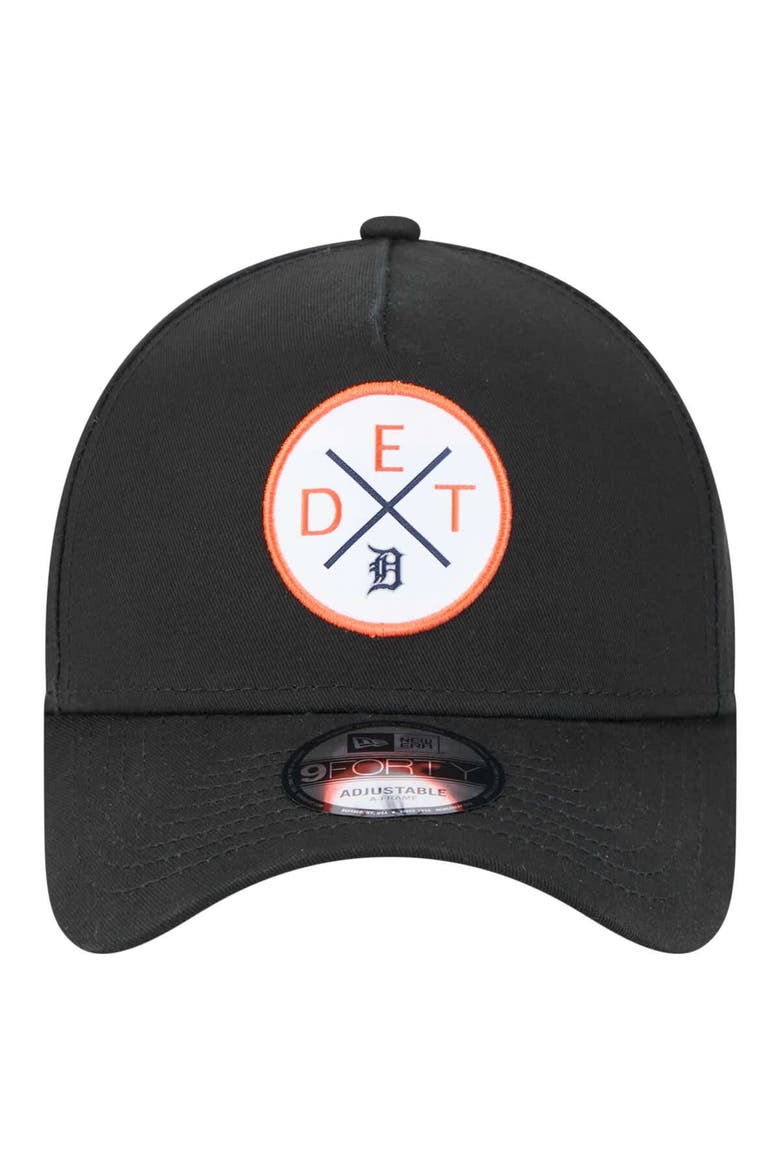 Men's New Era Black Detroit Tigers 9FORTY A-Frame Adjustable Hat, Alternate, color, Black