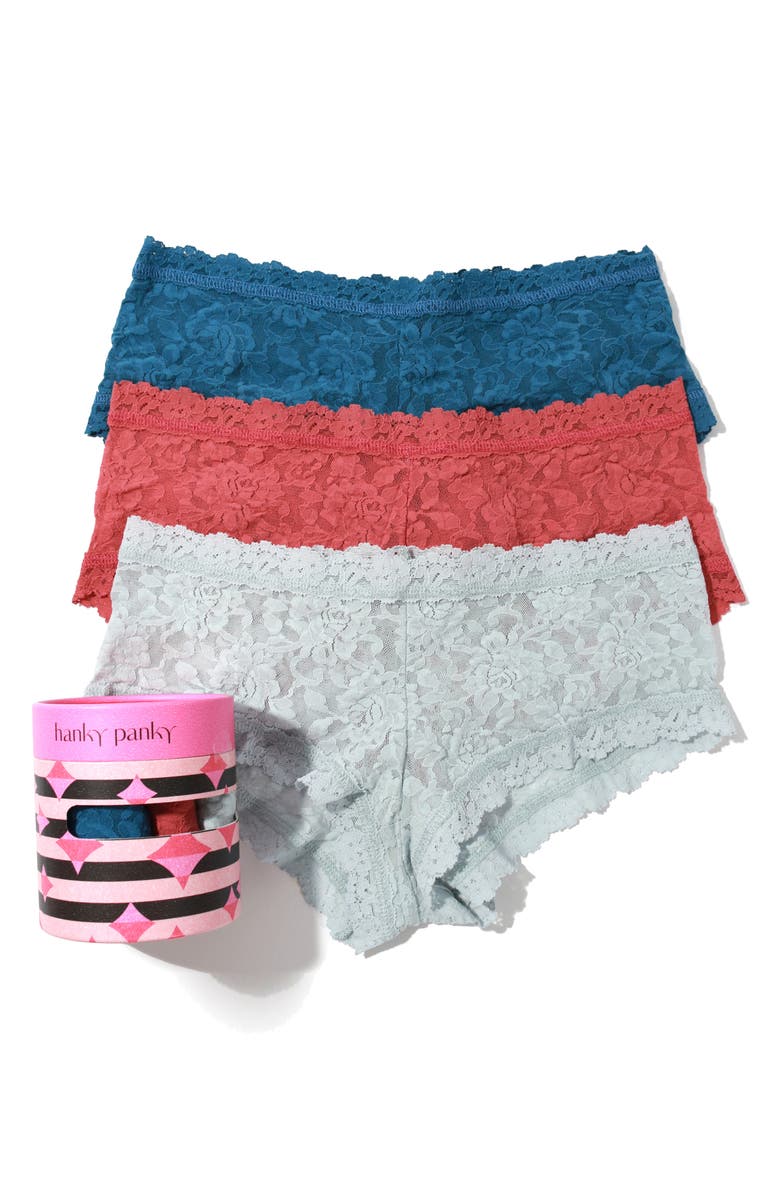 Hanky Panky Holiday Assorted 3-Pack Boyshorts, Alternate, color, 