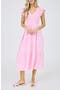 Flutter Sleeve Midi Dress