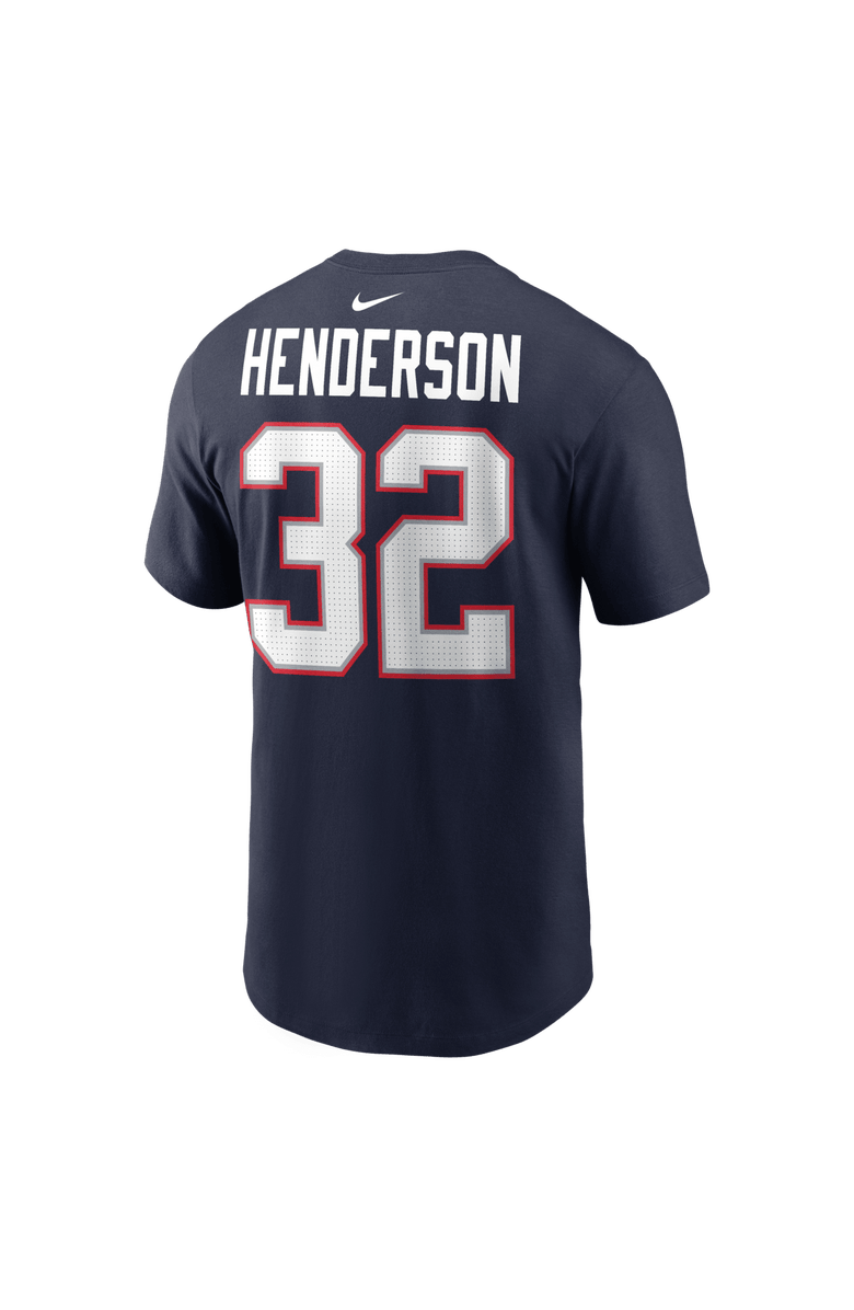 Nike Men's Nike TreVeyon Henderson Navy New England Patriots Super Bowl LX Patch Name & Number T-Shirt, Alternate, color, Navy