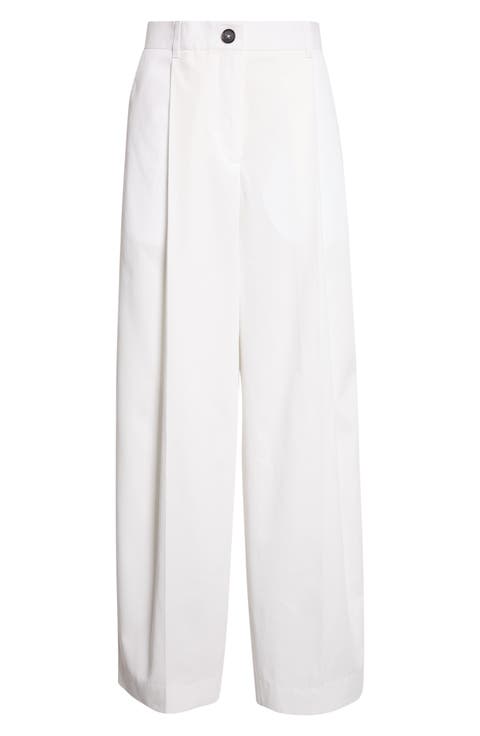 Single Pleat Organic Cotton Trousers