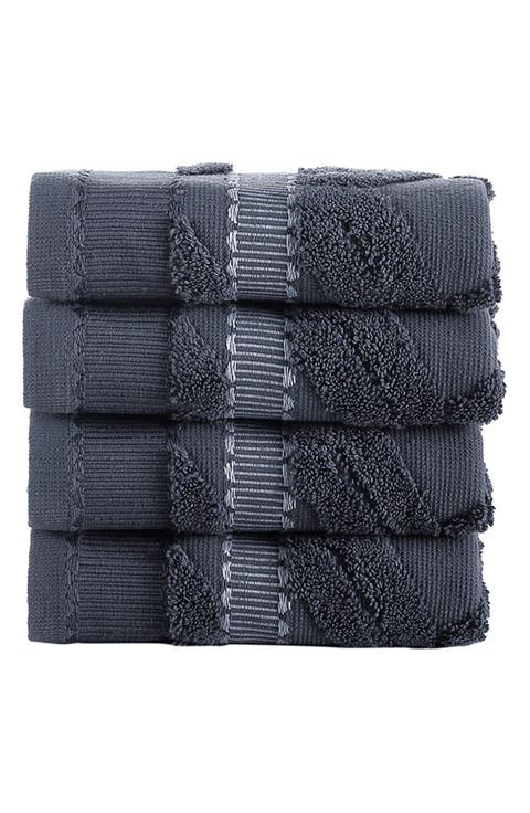 Large Square 4-Pack Turkish Cotton Washcloths