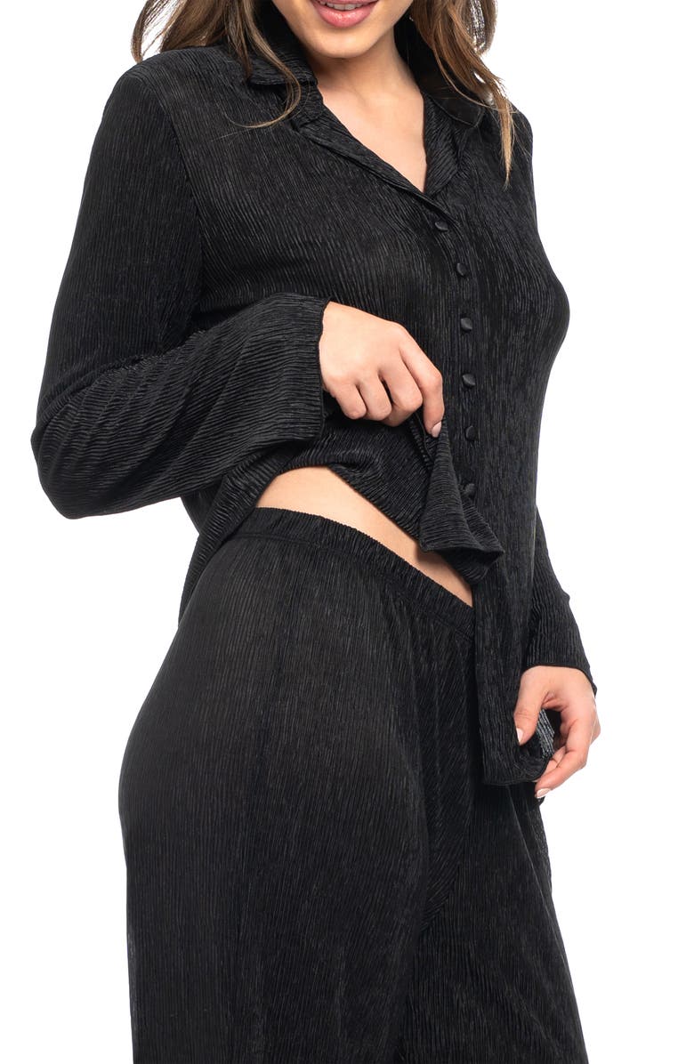 Midnight Bakery Rib Pajamas, Alternate, color, Black