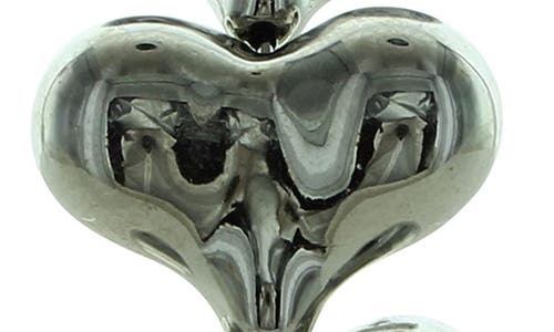 Olivia Welles Trella Heart Hoop Earrings In Metallic