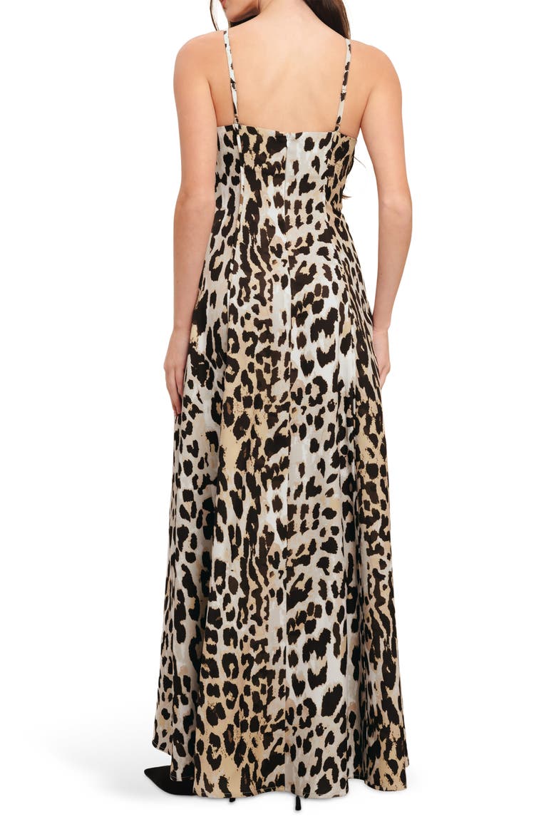 Leopard Print Maxi Dress, Alternate, color, IVORY