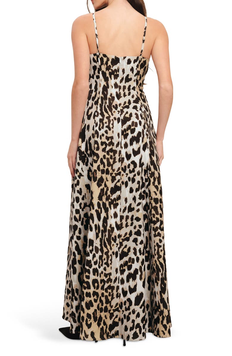 FLYING TOMATO Leopard Print Maxi Dress, Alternate, color, 