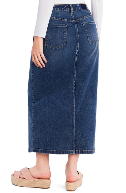 HINT OF BLU HINT OF BLU SPLIT HEM DENIM MIDI SKIRT 