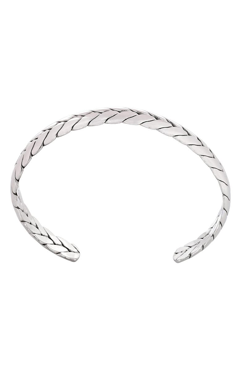 AMERICAN EXCHANGE Men's Stainless Steel Cuff Bracelet, Alternate, color, Silver