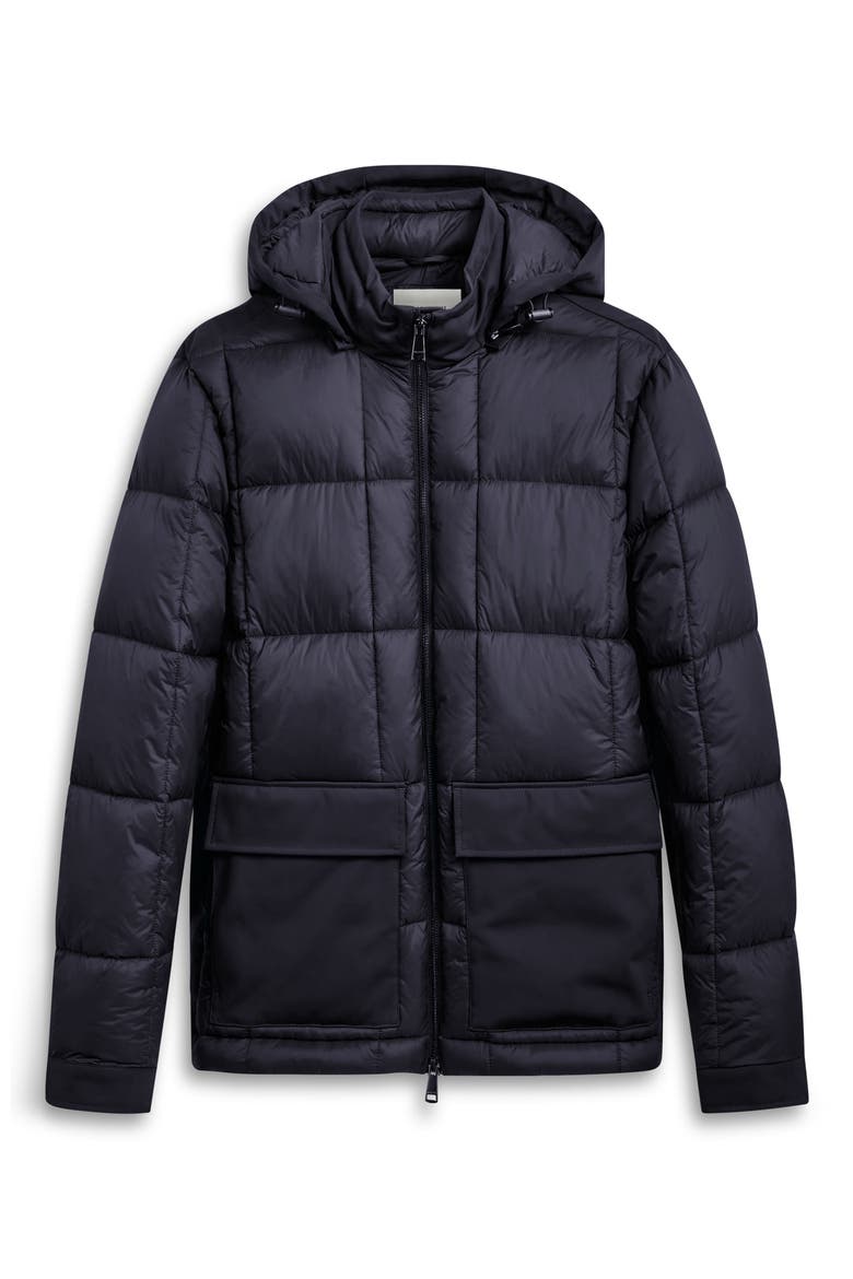 Quilted Hooded Field Jacket, Alternate, color, BLACK