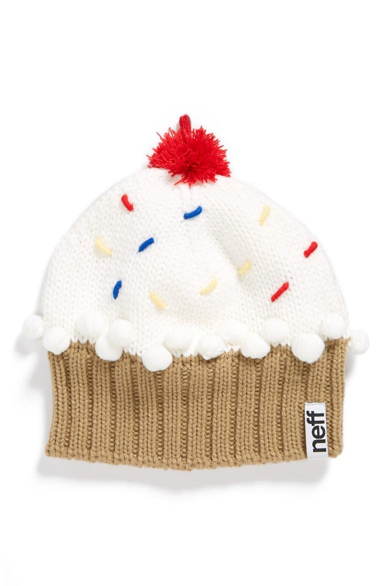 'Cupcake' Beanie, Main, color, VANILLA