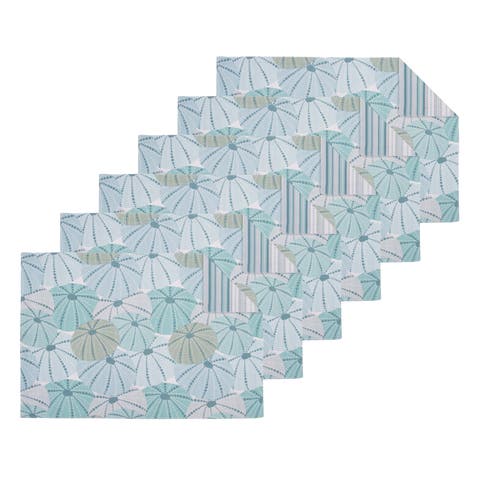 Sea Urchin Shores 100% Cotton Set of 6 Placemats 14" x 20"