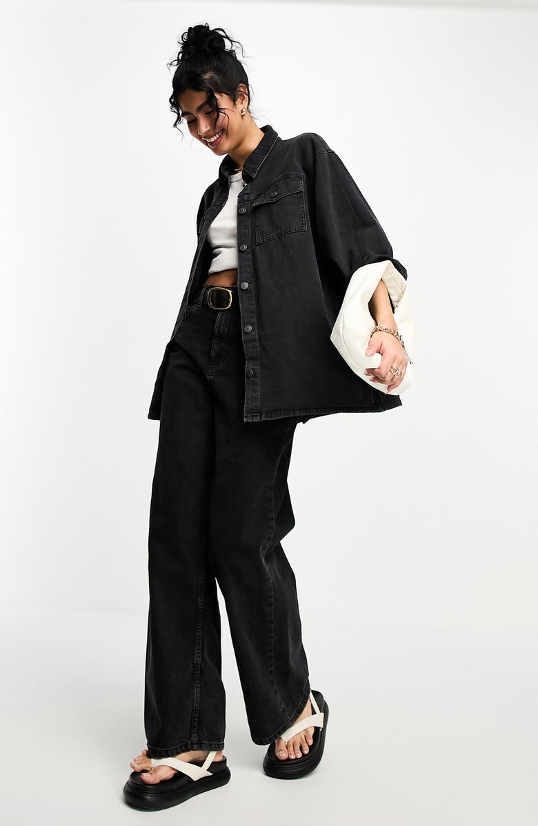 ASOS DESIGN Oversize Denim Shacket, Alternate, color, 