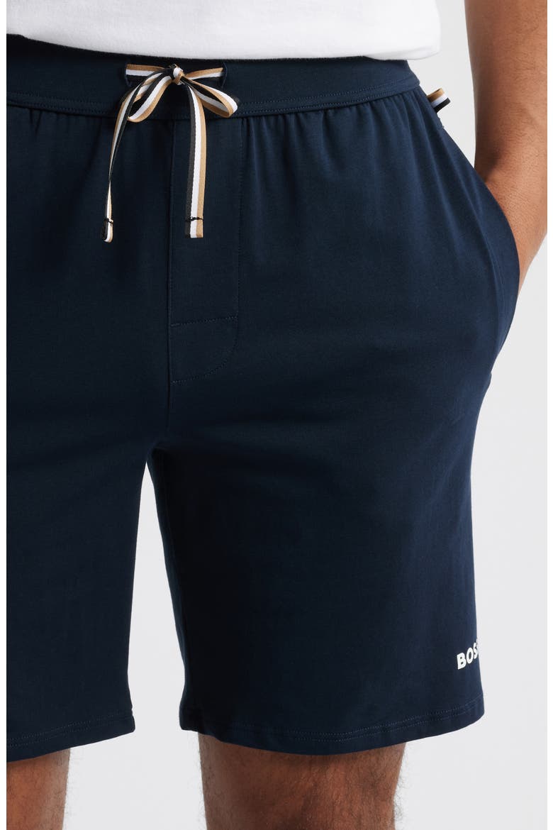 Unique Stretch Cotton Pajama Shorts, Alternate, color, DARK BLUE