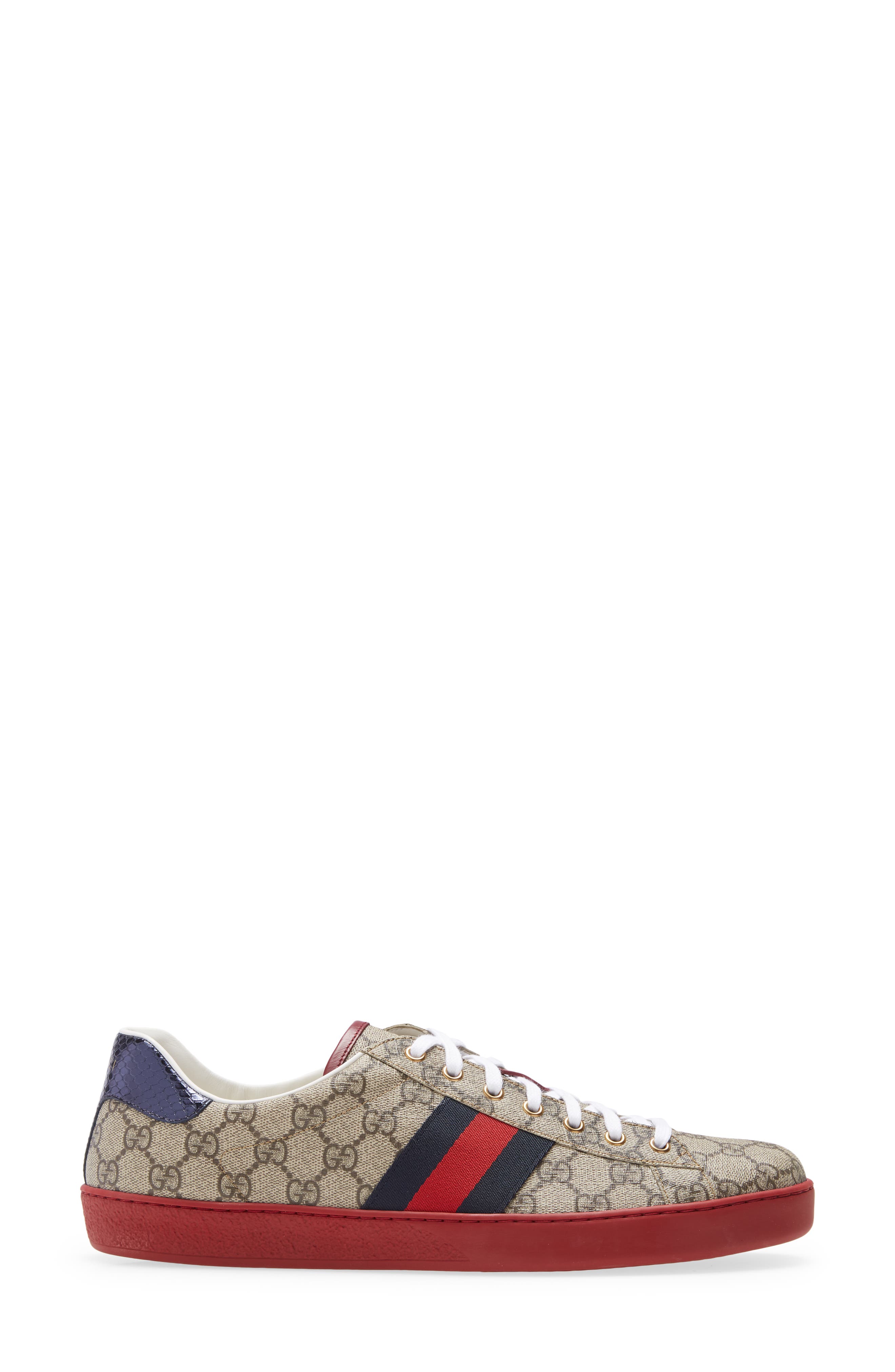 New Ace GG Supreme Low Top Sneaker, Alternate, color, BEIGE/EBONY