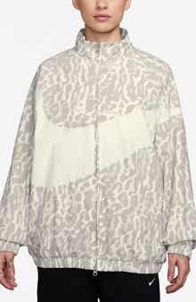 Nike Leopard Print Swoosh Water Repellent Jacket