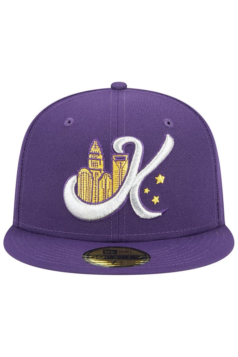 Men's New Era Purple Charlotte Knights Theme Nights Uptown  59FIFTY Fitted Hat, Alternate, color, Purple