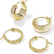 Kendra Scott Gabriella Set of 2 Huggie Hoop Earrings