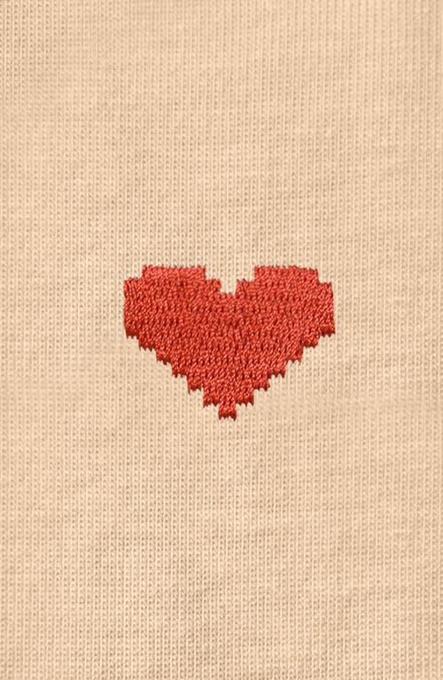 Dalix Womens Pixel Heart Jersey Relaxed Tee