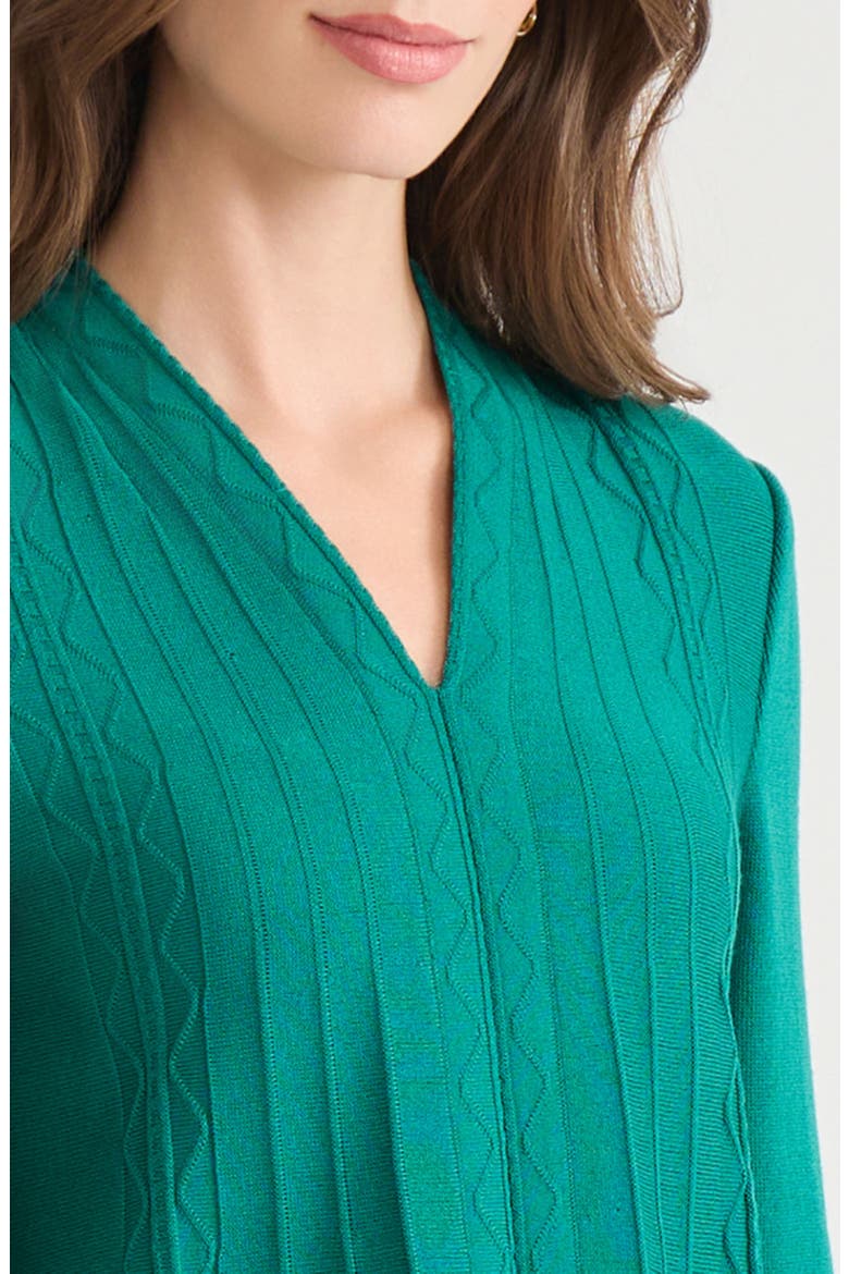 Tonal Multi Stitch Flared Soft Knit Tunic, Alternate, color, Everest