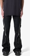 mnml D519 Zipper Flare Coated Leather Jeans